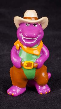 Barney the Dinosaur Western Cowboy PVC Cake Topper Figure